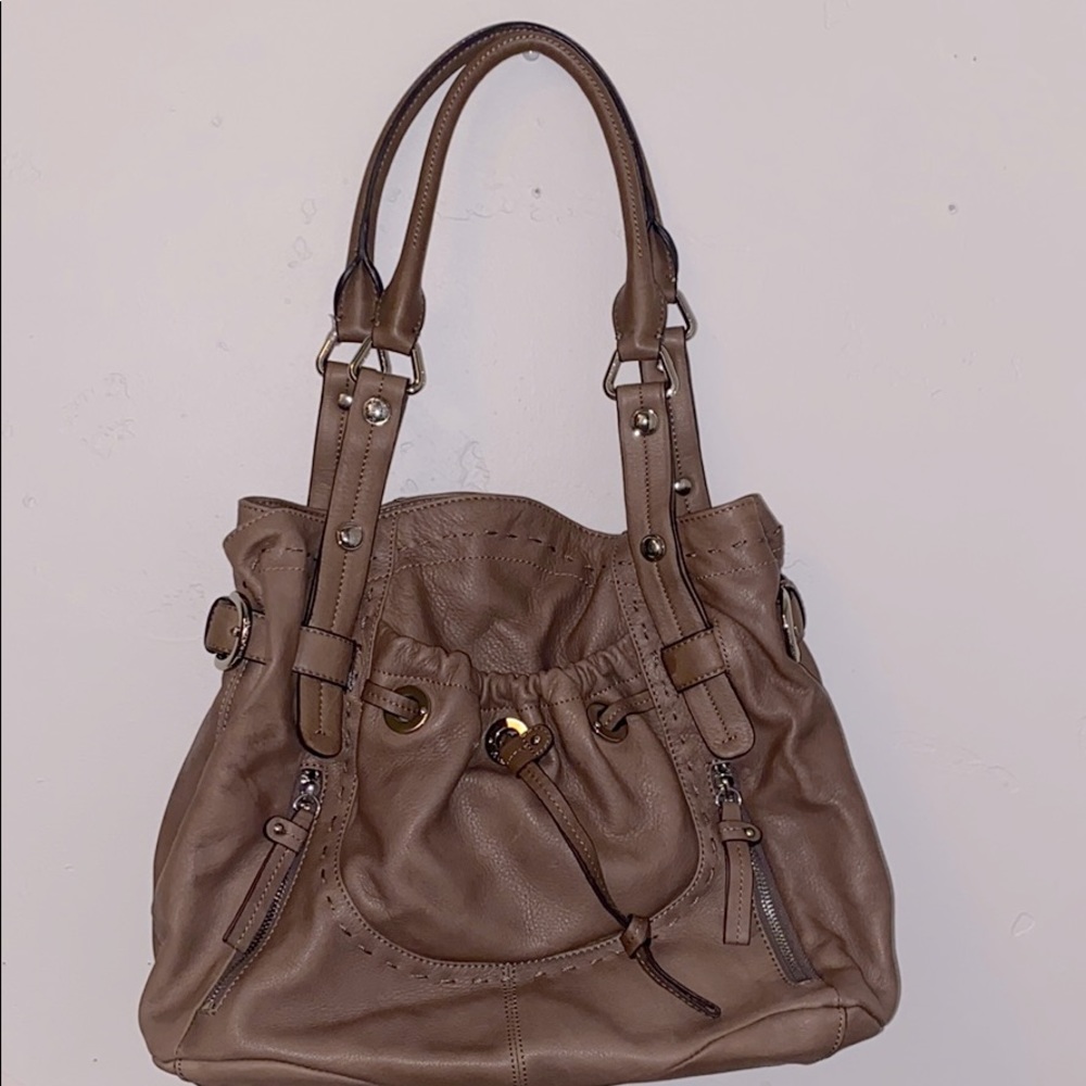 B. Makowsky Large Lisbon Tote Bag Genuine Leather